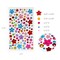 Wrapables 327pcs Acrylic Self Adhesive Crystal Rhinestone Gem Stickers, DIY, Arts & Crafts Supplies (3 sheets), Flowers